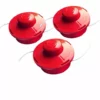 3x Nemaxx FS2 Bobine Avec Jog Automatique Double Cordon De Tête Coupe De Tonte Accessoires Fil Nylon Rouleau Bobine De Rechange Pour Débroussailleuse - Rouge