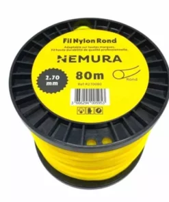 ADAPTABLE Fil Débroussailleuse Rond L: 80m, Ø: 2,70mm