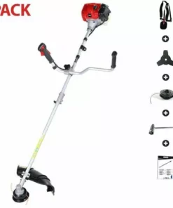 Debroussailleuse Thermique Puissante 52 Cm3 2cv Harnais Double Et Couteau 3 Dents LEA LE25517BP - Rouge