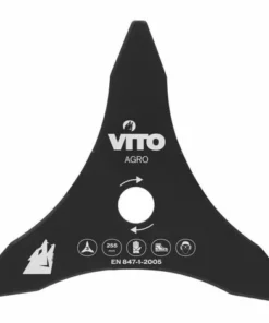 VITO GARDEN Lame De Coupe Débroussailleuse 255mm VITO 3 Dents -Alesage 25.4