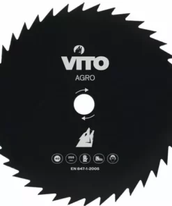 VITO GARDEN Lame De Coupe VITOGARDEN Pour Débroussailleuse Diam 255mm 40 Dents Alesage 25.4 Universelle