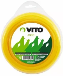 VITO GARDEN Fil Nylon Carré Pour Débroussailleuse 60m - Diamètre 3mm