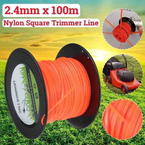 DRILLPRO Corde De Cordon De Débroussailleuse De Ligne De Coupe-bordure Carré En Nylon Résistant De 2,4 Mm X 100 M 7 DRILLPRO Corde De Cordon De Débroussailleuse De Ligne De Coupe-bordure Carré En Nylon Résistant De 2,4 Mm X 100 M – Image 5