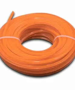 Vhbw Fil De Coupe Universel Pour Tondeuse, Débroussailleuse, Coupe-bordure - Fil De Rechange, Orange, 3 Mm X 15 M, Carré