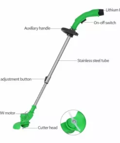 HAPPYSHOPPING KKmoon Tondeuse A Gazon Electrique Debroussailleuse Tondeuse A Gazon Batterie Au Lithium Rechargeable, Une Charge Et Une Charge, Prise EU -Débroussailleuse Soldes Magasin 28356163 4