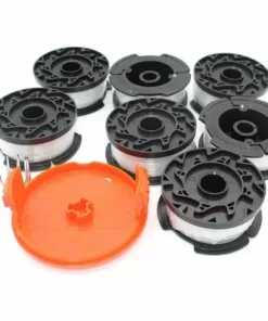 LITZEE 8PK 0.065"Bobine Pour BLACK + DECKER Strimmer Tondeuse De Remplacement 30ft 0.065" Tondeuse à Corde Alimentation Auto Ligne 8PK Bobine 1PK Capuchon 1 PK Ressort -Débroussailleuse Soldes Magasin 28431704 5