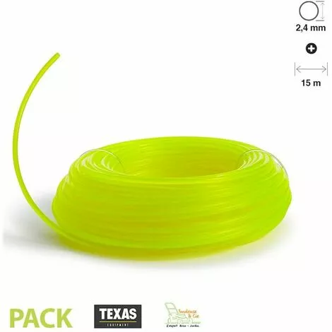 Fil Pour Rotofil Et Coupe Bordure Fluo Rond 2,4 Mm TEXAS 15 Mètres - Jaune 3 Fil Pour Rotofil Et Coupe Bordure Fluo Rond 2,4 Mm TEXAS 15 Mètres - Jaune