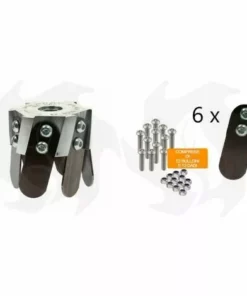 IME Tête Bineuse Universelle Pour Débroussailleuse Avec Lames En Acier + Kit De Lames De Rechange