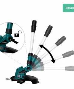 VONROC Débroussailleuse Sans Fil 20V -1 Batterie 2.0Ah Et Chargeur - 25cm Diamètre De Coupe - Tête Et Lance Télescopique Inclinables - Double Tête De Fil Tap And Go 8m (2x4m) -Débroussailleuse Soldes Magasin 31022561 4