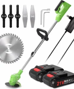 HAPPYSHOPPING Tondeuse A Gazon 21 V, Petite Tondeuse A Gazon Automatique, Tondeuse A Gazon A Batterie Au Lithium Rechargeable, Tondeuse A Gazon Agricole Tondeuse A Gazon + 2 Pieces - Tondeuse A Gazon Agricole Tondeuse A Gazon + 2 Pieces