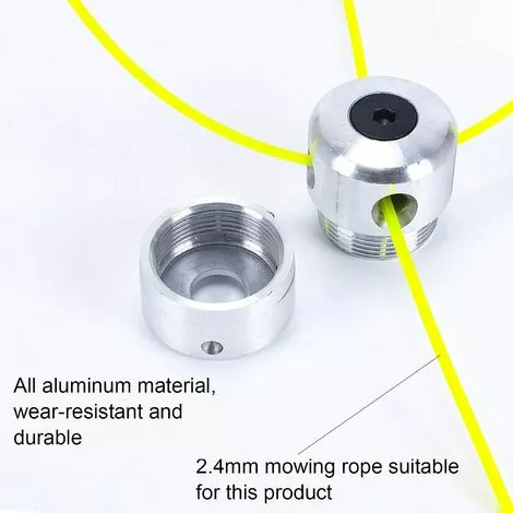 BEARSU Tête De Coupe-herbe En Aluminium Tête De Débroussailleuse Universelle Tête De Coupe Bobine Avec 4 Nylon Ligne Coupe Bordure Tête Double Fil Bobine Pour Débroussailleuse à Gazon Et Brosse Cutter 5 BEARSU Tête De Coupe-herbe En Aluminium Tête De Débroussailleuse Universelle Tête De Coupe Bobine Avec 4 Nylon Ligne Coupe Bordure Tête Double Fil Bobine Pour Débroussailleuse à Gazon Et Brosse Cutter – Image 3