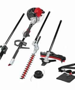 Débroussailleuse Thermique 4 En 1 SCHEPPACH 52CC (débrousailleuse, élagueuse, Taille-haies, Coupe-bordures)