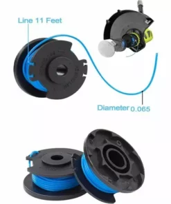 THSINDE 8 Bobines De Fil De Rechange Pour Débroussailleuse 0,065" 18V 24V 40V Compatible Ryobi One+ AC14RL3A, String Autofeed 522994001 Capuchon Pour Débroussailleuse Sans Fil 3,44m 8 Bobines + 2 Capuchons -Débroussailleuse Soldes Magasin 34614478 3
