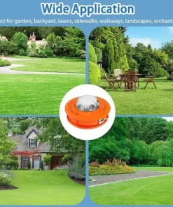 BRIDAY Tete Debroussailleuse Universelle, Tête De Tondeuse à Gazon Universelle En Aluminium Twister Concave-convexe Pour Ligne D'alimentation Adaptée à La Ferme De La Cour Du Jardin M10x1.25LH Orange -Débroussailleuse Soldes Magasin 35852136 4