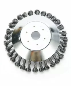 BETTERLIFE Tête De Désherbage Fil D'acier, 6/8 Pouce Brosse Rotative Disque De Pinceau à Roue Pour Outils De Pelouse Jardin Agriculture - Trou Intérieur 25.4mm (8 Pouce)