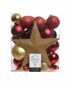 JARDIBRICODECO Boite D'accessoires Pour Arbre De Noel 33 Pieces.