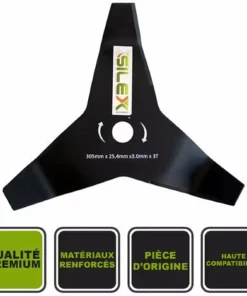 Lame De Coupe à 3 Dents Spéciale Ronces Silex® Pour Débroussailleuse