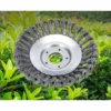 DONTODENT Brosse De Roue De Fil De 8 Pouces, Roue De Désherbage De Dérouillage Torsadée De Type Bol, Tête De Coupe-herbe De Brosse De Roue De Fil D'acier Pour Tondeuse à Gazon
