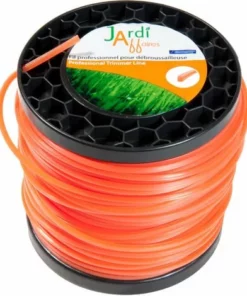 JARDIAFFAIRES Bobine De Fil Professionnel Carré Pour Débroussailleuse 4,4mm X 53 Mètres
