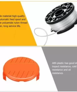 ALMI Tête De Débroussailleuse 4 Pcs Bobines De Rechange De Tondeuse à Gazon Blanc Bobine De Remplacement à Alimentation Automatique En Nylon Bobine De Rechange Pour Coupe-bordure Coupe-herbe, 1,65 Mm De Diamètre -Débroussailleuse Soldes Magasin 43438009 3