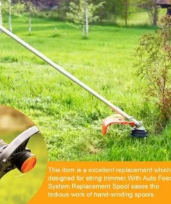 ALMI Tête De Débroussailleuse 4 Pcs Bobines De Rechange De Tondeuse à Gazon Blanc Bobine De Remplacement à Alimentation Automatique En Nylon Bobine De Rechange Pour Coupe-bordure Coupe-herbe, 1,65 Mm De Diamètre -Débroussailleuse Soldes Magasin 43438009 5