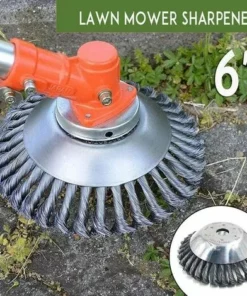 ALMI Tête De Débroussailleuse Tête De Débroussailleuse En Acier Pour Jardin - Brosse Métallique Incassable à Bords Arrondis Pour Tondeuse à Gazon électrique (15,2 Cm) -Débroussailleuse Soldes Magasin 43440410 5