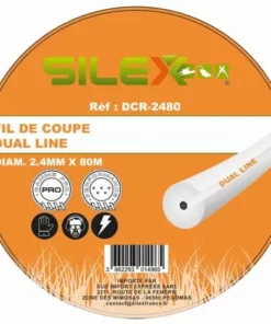 Bobine Fil De Coupe Dual LINE 80m X 2,4mm ø Silex® Gamme PRO