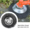 THSINDE Tête De Débroussailleuse Brosse De Fil D'acier De Tête De Coupe-Herbe De 6 Désherbage Pour Tondeuse à Gazon