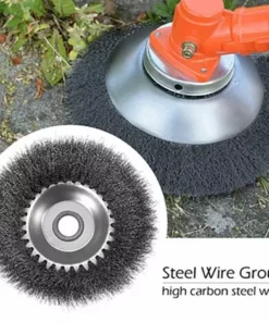 THSINDE Tête De Débroussailleuse Brosse De Fil D'acier De Tête De Coupe-Herbe De 6 Désherbage Pour Tondeuse à Gazon