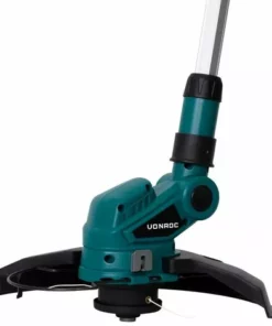 VONROC Débroussailleuse Sans Fil 20V – Doubles Roues Latérales, Poignée, Tête De Fil 8m - 2 Batteries 2.0Ah Et Chargeur Inclus -Débroussailleuse Soldes Magasin 44934133 3