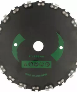 Universal 20 Dents Faucheuse Lame à Angle Droit Scie à Chaîne Lame De Scie Débroussailleuse Disque De Jardin Accessoires Machine 230mm Fontainebleau Noir