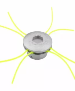 TINOR Tête De Débroussailleuse Universelle, Tête De Coupe-Bordure Aluminium à Fil Accessoire De Débroussailleuse Avec 4 Lignes Pour Tondeuse à Gazon, 72 X 44,5 Mm