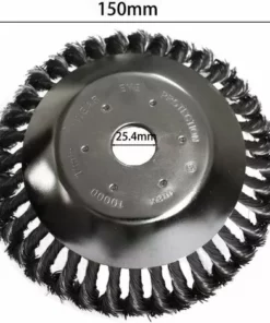 ZHUOXUAN Tête Brosse Désherbage Avec Contre-écrou Pour Débroussailleuse, Plateau Désherbage En Fil D'acier Universel, Tête D'herbe Roue Au Manganèse Brosse Pièces De Rechange, 150 X 25,4 Mm 9 ZHUOXUAN Tête Brosse Désherbage Avec Contre-écrou Pour Débroussailleuse, Plateau Désherbage En Fil D'acier Universel, Tête D'herbe Roue Au Manganèse Brosse Pièces De Rechange, 150 X 25,4 Mm -Débroussailleuse Soldes Magasin 50905764 3