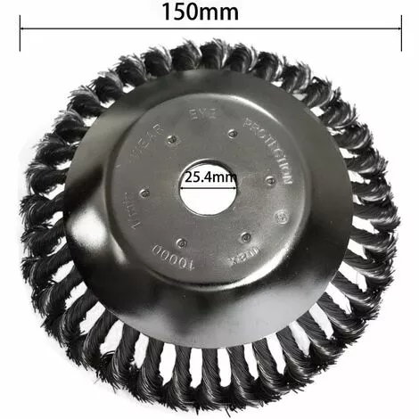 ZHUOXUAN Tête Brosse Désherbage Avec Contre-écrou Pour Débroussailleuse, Plateau Désherbage En Fil D'acier Universel, Tête D'herbe Roue Au Manganèse Brosse Pièces De Rechange, 150 X 25,4 Mm 5 ZHUOXUAN Tête Brosse Désherbage Avec Contre-écrou Pour Débroussailleuse, Plateau Désherbage En Fil D'acier Universel, Tête D'herbe Roue Au Manganèse Brosse Pièces De Rechange, 150 X 25,4 Mm – Image 3