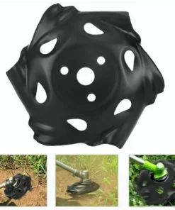 Tête De Débroussailleuse à Bordure Ronde En Acier Carbone Noir Pour Tondeuse à Gazon Accessoire Pour Jardin, Pelouse, Ferme,Irisfr