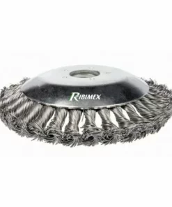 RIBIMEX Brosse Désherbage Métal. Alésage 25,4mm, Diamètre 150mm Avec Adaptations Pour Toute Débroussailleuse