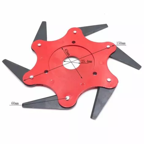 DONTODENT Tête De Débroussailleuse En Métal à 6 Dents - Tête De Tondeuse à Gazon De Jardin 2 Commandes - Noir, Lame Plate 4 DONTODENT Tête De Débroussailleuse En Métal à 6 Dents - Tête De Tondeuse à Gazon De Jardin 2 Commandes - Noir, Lame Plate – Image 2