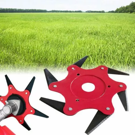 DONTODENT Tête De Débroussailleuse En Métal à 6 Dents - Tête De Tondeuse à Gazon De Jardin 2 Commandes - Noir, Lame Plate 6 DONTODENT Tête De Débroussailleuse En Métal à 6 Dents - Tête De Tondeuse à Gazon De Jardin 2 Commandes - Noir, Lame Plate – Image 4