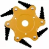 DONTODENT Tête De Débroussailleuse En Métal à 6 Dents - Tête De Tondeuse à Gazon De Jardin 2 Commandes - Vert, Lame Noire -Débroussailleuse Soldes Magasin 52570621 1