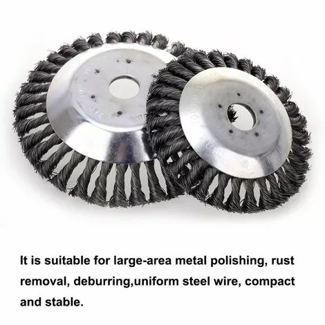 DECKON Tête De Coupe-herbe En Fil D'acier, 150+200mm, Tête De Coupe-herbe De Jardin à Bord Rond, Brosse De Désherbage, Tondeuse à Gazon, Outil De Jardin 5 DECKON Tête De Coupe-herbe En Fil D'acier, 150+200mm, Tête De Coupe-herbe De Jardin à Bord Rond, Brosse De Désherbage, Tondeuse à Gazon, Outil De Jardin – Image 3