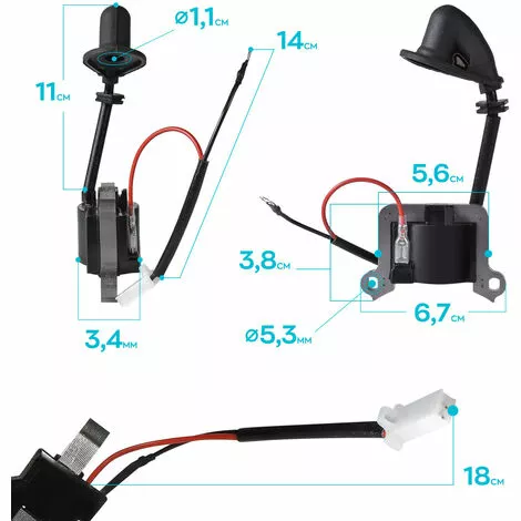 Boudech Bobine électrique Pour Moteurs 2 Temps 62cc/65cc 7 Boudech Bobine électrique Pour Moteurs 2 Temps 62cc/65cc – Image 5
