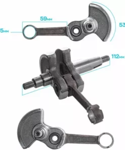 Boudech Vilebrequin Complet Avec Bielle Pour Moteurs 2 Temps. Vilebrequin De Rechange Pour Débroussailleuses, Coupe-herbe Et Coupe-bordures. -Débroussailleuse Soldes Magasin 53044483 4