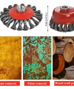 DKSFJKL Tête Brosse Désherbage, Pour Débroussailleuse, Plateau Désherbage En Fil D'acier Universel Aménagement Paysager Coupe Irrigation Machines Accessoires (4 Pouces) -Débroussailleuse Soldes Magasin 53366865 3