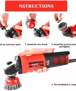 DKSFJKL Tête Brosse Désherbage, Pour Débroussailleuse, Plateau Désherbage En Fil D'acier Universel Aménagement Paysager Coupe Irrigation Machines Accessoires (4 Pouces) -Débroussailleuse Soldes Magasin 53366865 4