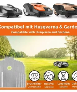 Lames De Rechange En Acier Inoxydable Compatible Tondeuse à Gazon En Acier Inoxydable Accessoires De Machine à Gazon Lame De Tondeuse Universelle Demi-argent Macaron -Débroussailleuse Soldes Magasin 53912343 5