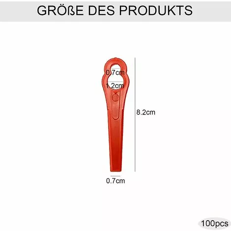 Lames En Plastique De Rechange, Lame Coupe Bordure Tondeuse à Gazon En Plastique Lames Pour Jardin Et Pelouse Coupe Bordures (Rouge)Macaron 4 Lames En Plastique De Rechange, Lame Coupe Bordure Tondeuse à Gazon En Plastique Lames Pour Jardin Et Pelouse Coupe Bordures (Rouge)Macaron – Image 2
