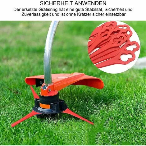 Lames En Plastique De Rechange, Lame Coupe Bordure Tondeuse à Gazon En Plastique Lames Pour Jardin Et Pelouse Coupe Bordures (Rouge)Macaron 7 Lames En Plastique De Rechange, Lame Coupe Bordure Tondeuse à Gazon En Plastique Lames Pour Jardin Et Pelouse Coupe Bordures (Rouge)Macaron – Image 5