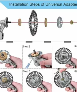 Conique En Fil Acier Massif De Fer Noué Gazon Tête Coupe Brosse Tondeuse Gazon Acier Tête Accessoires De Tondeuse Pour Les Coupe-bordures Tondeuses à Gazon 6 Pouces/150 Mm Macaron -Débroussailleuse Soldes Magasin 53912349 4