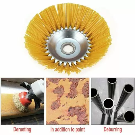 Brosse Anti-mauvaises Herbes En Nylon Pour Débroussailleuse - Outil De Jardin - Tête De Débroussailleuse - Trou Intérieur 25,4 Mm Macaron 7 Brosse Anti-mauvaises Herbes En Nylon Pour Débroussailleuse - Outil De Jardin - Tête De Débroussailleuse - Trou Intérieur 25,4 Mm Macaron – Image 5