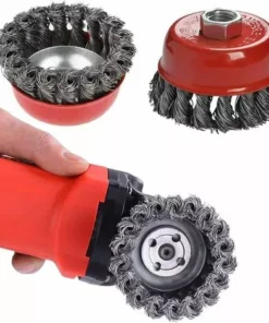 MODOU Tête Brosse Désherbage, Pour Débroussailleuse, Plateau Désherbage En Fil D'acier Universel Aménagement Paysager Coupe Irrigation Machines Accessoires (4 Pouces)